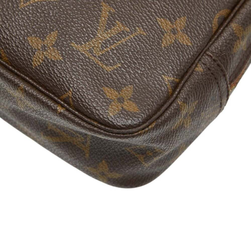 LOUIS VUITTON Authentic Brown Monogram Leather Clutch Bag - Picture 4 of 9